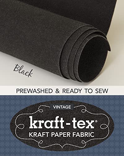 Stock image for kraft-tex Roll Black Prewashed & Ready to Sew: Kraft Paper Fabric, 18.5" x 28.5" Roll (kraft-tex Vintage) for sale by GF Books, Inc.