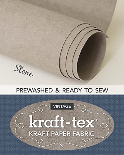 Stock image for kraft-tex Roll Stone Prewashed & Ready to Sew: Kraft Paper Fabric, 18.5" x 28.5" Roll (kraft-tex Vintage) for sale by Ria Christie Collections