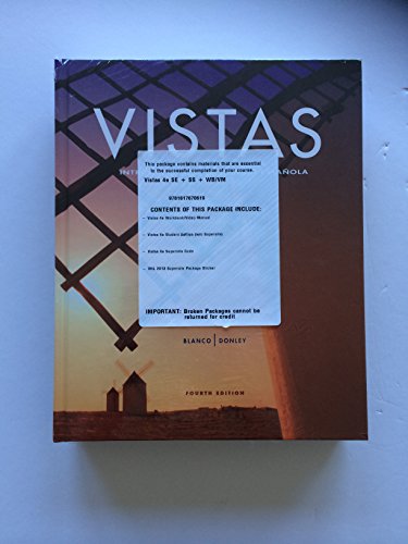 9781617670619: Vistas 4th - Student Edition, Supersite Code and Workbook/Video Manual