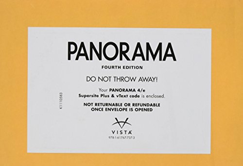 9781617677373: Panorama 4th Supersite PLUS CODE (includes Code only for vText, Supersite and WebSAM)