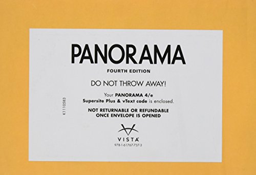 Stock image for Panorama 4th Supersite PLUS CODE (includes Code only for vText, Supersite and WebSAM) for sale by A Team Books