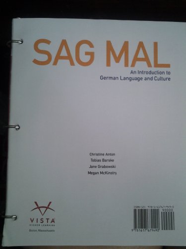 Sag Mal; An Introduction to German Language and Culture