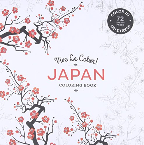 Imagen de archivo de Vive Le Color! Japan (Adult Coloring Book): Color In; De-stress (72 Tear-out Pages) a la venta por Wonder Book