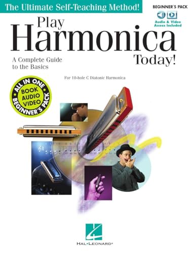 Beispielbild fr Play Harmonica Today! Beginner's Pack: Level 1 Book/CD/DVD Pack (Beginner's Packs) zum Verkauf von cornacres