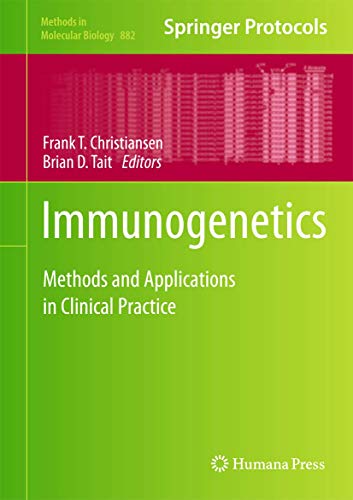 9781617798412: Immunogenetics: Methods and Applications in Clinical Practice (Methods in Molecular Biology, 882)