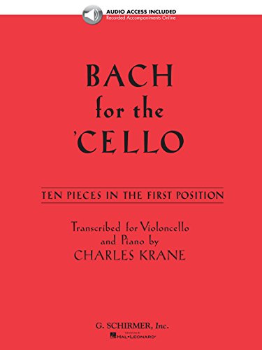 9781617806391: J.s. bach: bach for the cello - 10 easy pieces in 1st position (book/online audio) +telechargement