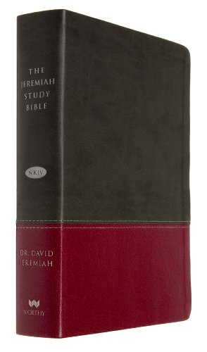 Beispielbild fr The Jeremiah Study Bible, NKJV: Charcoal/Burgundy LeatherLuxe w/thumb index: What It Says. What It Means. What It Means For You. zum Verkauf von Bookoutlet1