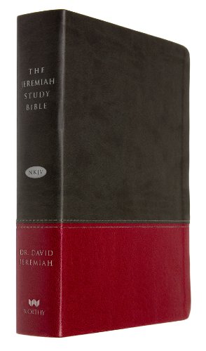 Beispielbild fr The Jeremiah Study Bible, NKJV: Charcoal/Burgundy LeatherLuxe®: What It Says. What It Means. What It Means For You. zum Verkauf von Byrd Books