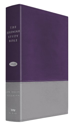 Beispielbild fr The Jeremiah Study Bible, NKJV: Gray/Purple LeatherLuxe: What It Says. What It Means. What It Means For You. zum Verkauf von Books Unplugged