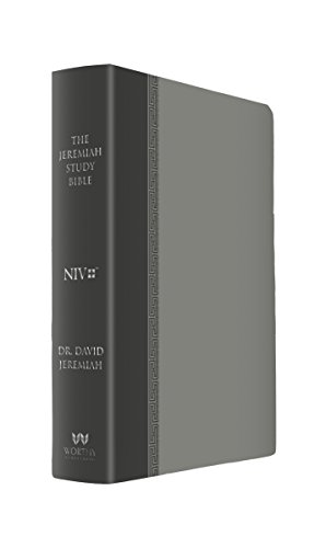 Stock image for The Jeremiah Study Bible, NIV: (Gray w/ burnished edges) LeatherLuxe: What It Says. What It Means. What It Means for You. for sale by Book Deals