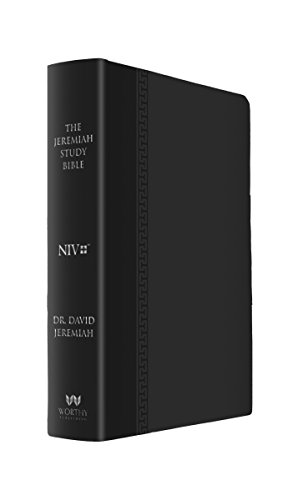 Stock image for The Jeremiah Study Bible, NIV: (Black w/ burnished edges) Leatherluxe: What It Says. What It Means. What It Means for You. for sale by Book Deals