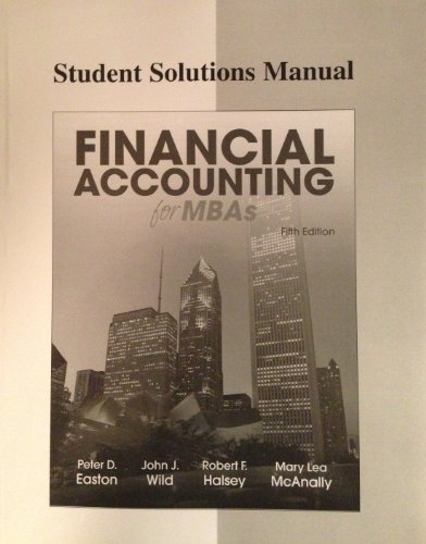 Stock image for Student Solution Manual for Financial Accounting for MBAs, 5th Edition for sale by ThriftBooks-Dallas