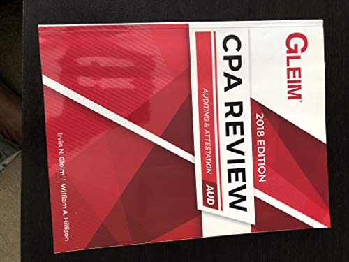 Beispielbild fr Gleim CPA Review Auditing 2018 Paperback - 2017 zum Verkauf von Jenson Books Inc