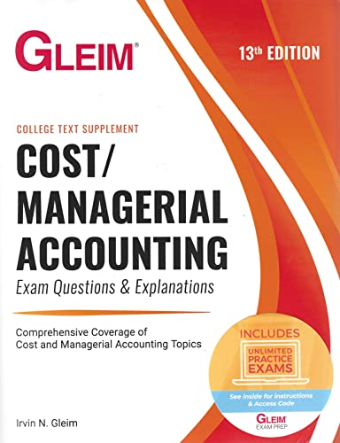 Beispielbild fr Cost/Managerial Accounting: Exam Questions and Explanations, 13th edition zum Verkauf von ThriftBooks-Dallas