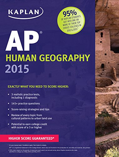 Beispielbild fr Kaplan AP Human Geography 2015 (Kaplan Test Prep) zum Verkauf von SecondSale