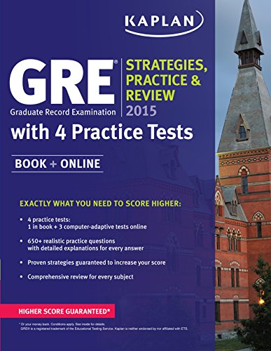 Stock image for GRE 2015 Strategies, Practice, and Review with 4 Practice Tests for sale by Better World Books