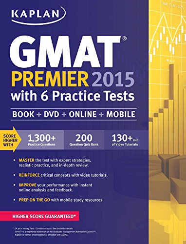 Beispielbild fr GMAT Premier 2015 with 6 Practice Tests zum Verkauf von Better World Books