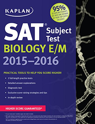 Beispielbild fr Kaplan SAT Subject Test Biology E/M 2015-2016 zum Verkauf von Better World Books