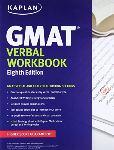 Stock image for Kaplan GMAT Verbal Workbook for sale by Better World Books: West