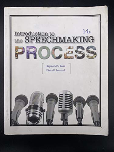 Stock image for Introduction to the Speechmaking Process for sale by HPB-Red