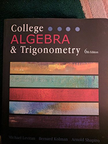 Beispielbild fr College Algebra & Trigonometry, 6th Edition zum Verkauf von BooksRun