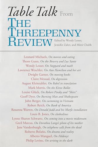 9781619024571: Table Talk: From the Threepenny Review