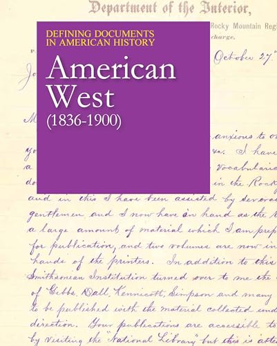 9781619255333: Defining Documents in American History: The American West (1836-1900): Print Purchase Includes Free Online Access