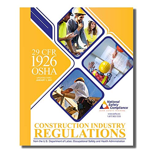 9781619466890: 29 CFR 1926 OSHA Construction Industry Regulations & Standards January 2021 Edition