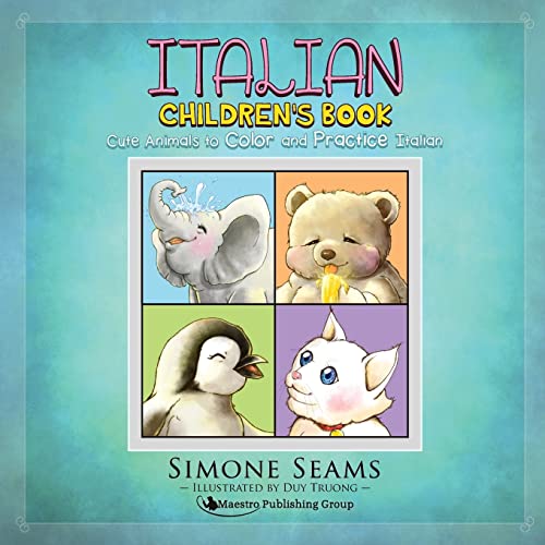 9781619495111: Italian Children's Book: Cute Animals to Color and Practice Italian