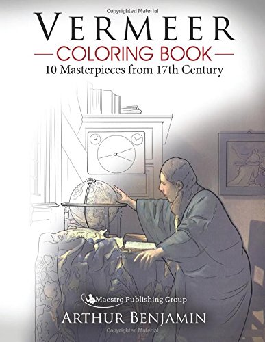 9781619495593: Vermeer Coloring Book: 10 Masterpieces from 17th Century
