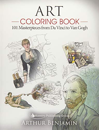 Imagen de archivo de Art Coloring Book: 101 Masterpieces from Da Vinci to Van Gogh a la venta por Books From California