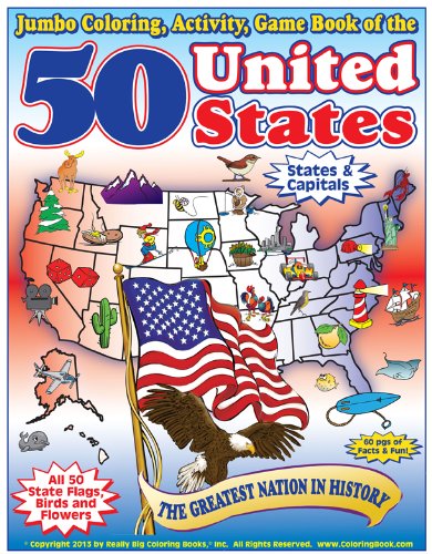 Imagen de archivo de 50 United States - The Greatest Nation in History Coloring, Activity & Game Book a la venta por SecondSale