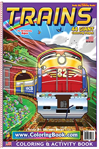 Imagen de archivo de Trains Really Big Coloring Book 12 X 18 a la venta por GF Books, Inc.