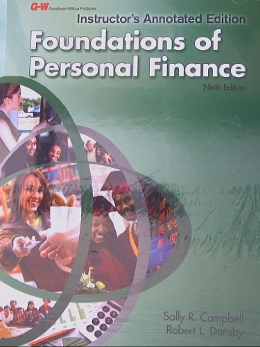 Beispielbild fr Foundations of Personal Finance zum Verkauf von Irish Booksellers
