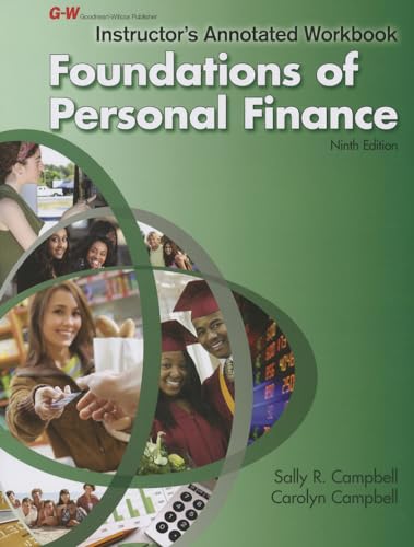 Stock image for Foundations of Personal Finance: Instructor's Annotated Workbook for sale by HPB-Red