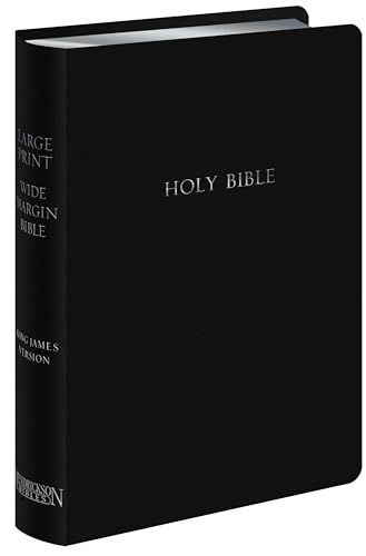 9781619700871: KJV Large Print Wide Margin Bible (Bonded Leather, Black, Red Letter)