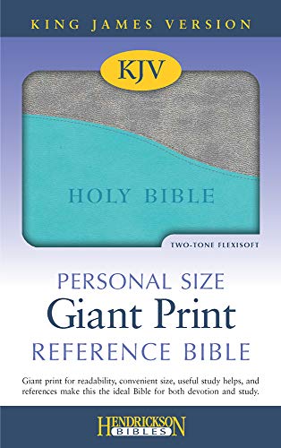 9781619701007: Holy Bible: King James Version, Gray/Turquoise, Flexisoft, Personal Size, Giant, Reference