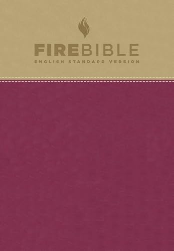 9781619701496: Fire Bible-ESV: English Standard Version, Tan/Berry Flexisoft Leather