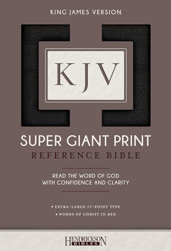 9781619709690: KJV Super Giant Print Bible: King James Version, Black, Imitation Leather, Super Giant Print Reference Bible