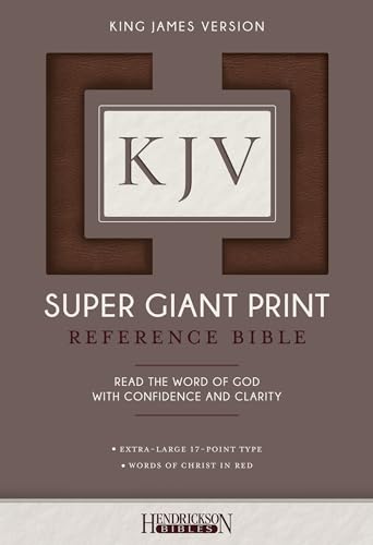 Stock image for KJV Super Giant Print Reference Bible (Flexisoft, Brown, Red Letter) for sale by Book Deals