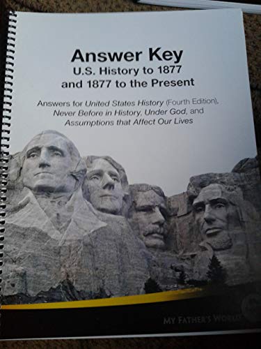Stock image for Answer Key U.S History to 1877 and 1877 to the Present for sale by Blue Vase Books