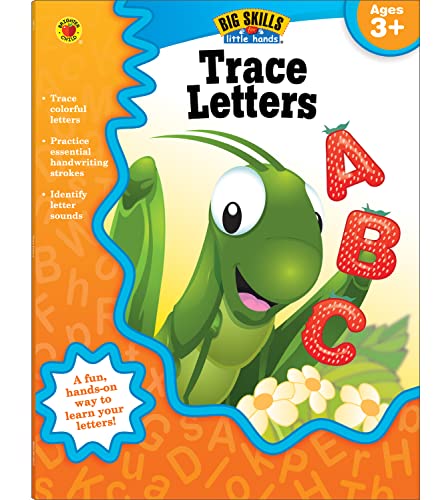 Imagen de archivo de Trace Letters Handwriting Workbook, Alphabet and Basic Vocabulary Activity Book for Kindergarten and Preschool Learning (Big Skills for Little Hands) a la venta por Gulf Coast Books