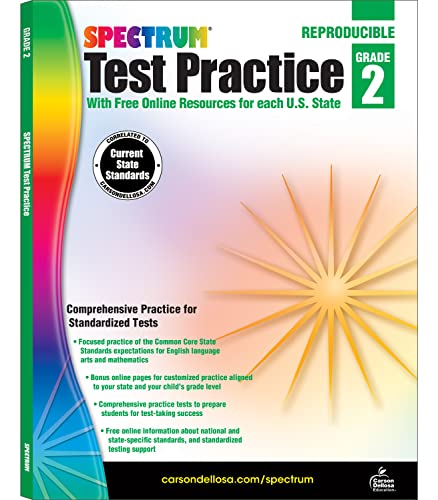 Beispielbild fr Spectrum Test Prep Grade 2 Workbook, Ages 7-8, Reading Comprehension, Language Arts & Math Workbook, Grammar, Vocabulary, Addition, Subtraction, Writing Practice Tests, 2nd Grade Test Prep Workbook zum Verkauf von Dream Books Co.