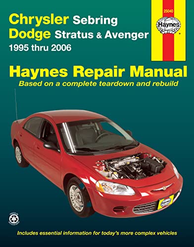 Beispielbild fr Chrysler Sebring & Dodge Stratus & Avenger (95-06) Haynes Repair Manual (Does not include information specific to Flexible Fuel Vehicles. Includes coverage apart from specific exclusion noted) zum Verkauf von SecondSale