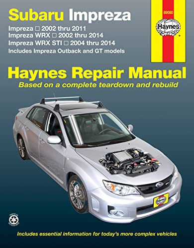 Beispielbild fr Subaru Impreza (02-11),WRX (02-14),WRX STI (04-14) Haynes Manual USA (Paperback) zum Verkauf von Goodwill of Colorado