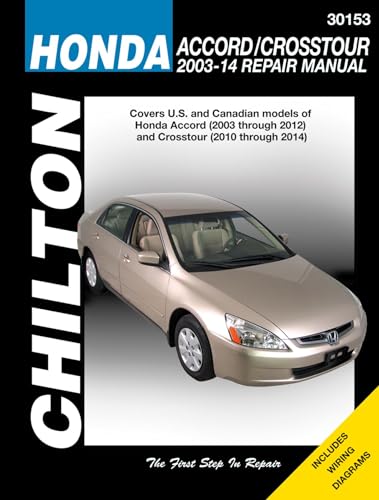 9781620922088: Honda Accord (2003-14) & Crosstour (2010-12) but exc. hybrid models & FWD models