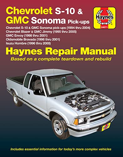 Beispielbild fr Chevy S-10 & GMC Sonoma Pick-ups (94-04). Inc. S-10 Blazer & GMC Jimmy (95-05), GMC Envoy (98-01) & Olds Bravada/Isuzu Hombre (96-01)(Does not include Chevy Colorado/GMC Canyon.) (Haynes Automotive) zum Verkauf von SecondSale