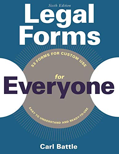 Imagen de archivo de Legal Forms for Everyone : Leases, Home Sales, Avoiding Probate, Living Wills, Trusts, Divorce, Copyrights, and Much More a la venta por Better World Books