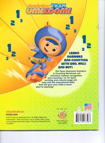 9781621915836: Team Umizoomi Numbers + Counting Workbook