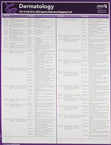 9781622022649: ICD-10-CM 2016 Express Reference Mapping Card Dermatology